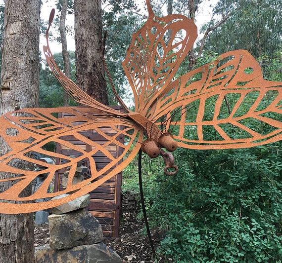 Scrap metal butterfly, Tread Sculptures, Melbourne