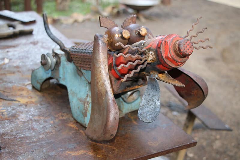 Scrap metal dog, Tread Sculptures, Melbourne