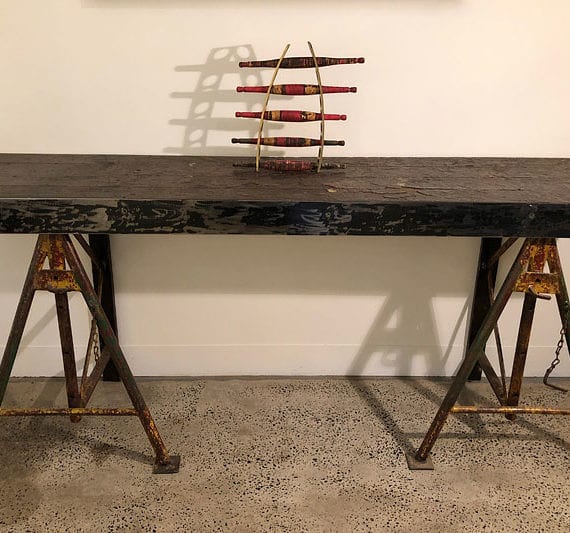 Industrial table by Tread Sculptures, Melbourne