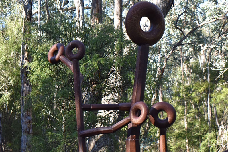 The Doughnut Tree, scrap metal art by Tread Sculptures, Melbourne