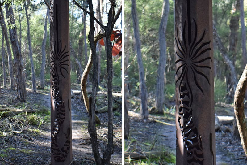 Grass tree metal bollard, Tread Sculptures