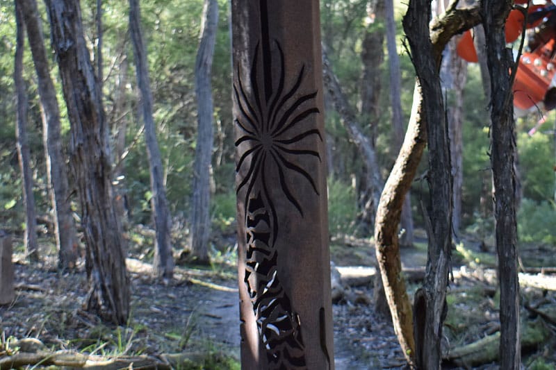 Grass tree metal bollard, Tread Sculptures