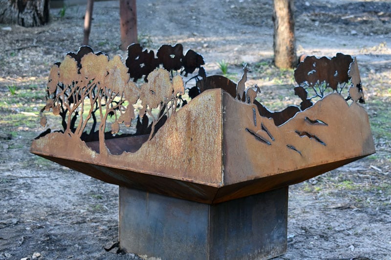 Kangaroo Ground metal fire pit, Tread Sculptures, Melbourne