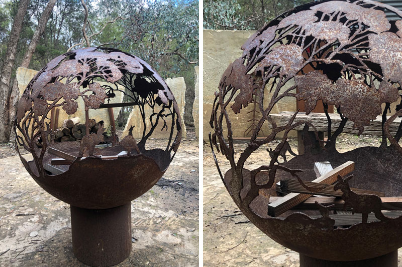 'Nillumbik' fire globe, Tread Sculptures, Melbourne