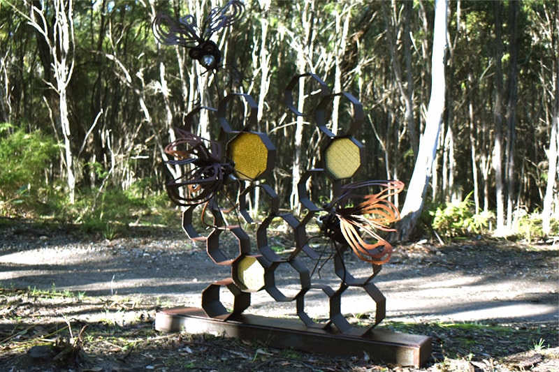 Medium-sized Three Buzzy Metal Sculpture in Melbourne