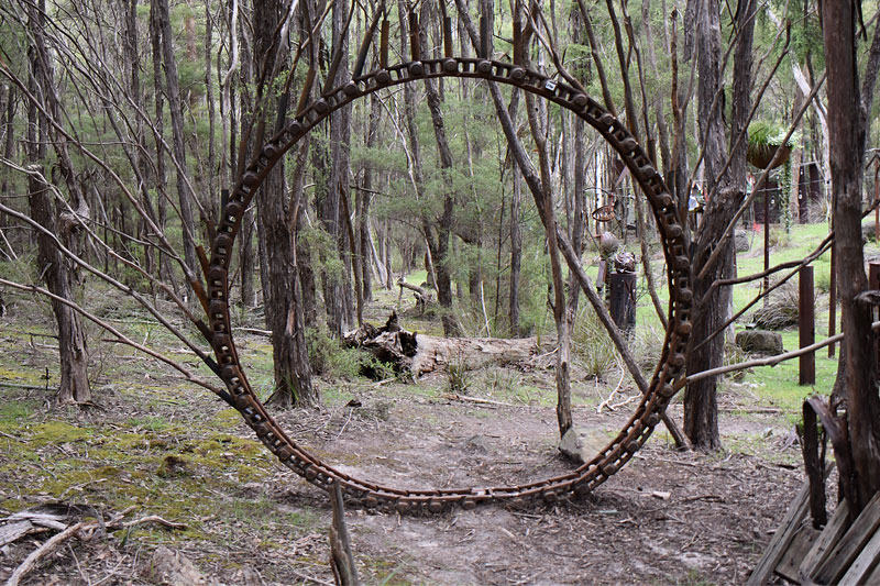 Reclaimed metal gate sculpture made by Tread Sculptures in Melbourne, Australia