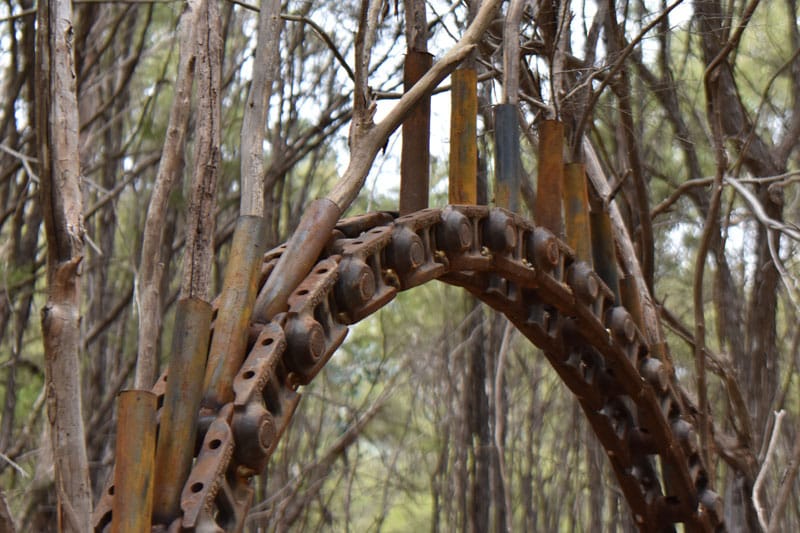 Reclaimed metal gate sculpture made by Tread Sculptures in Melbourne, Australia
