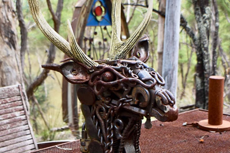 Scrap metal deer by Tread Sculptures in Melbourne, Australia