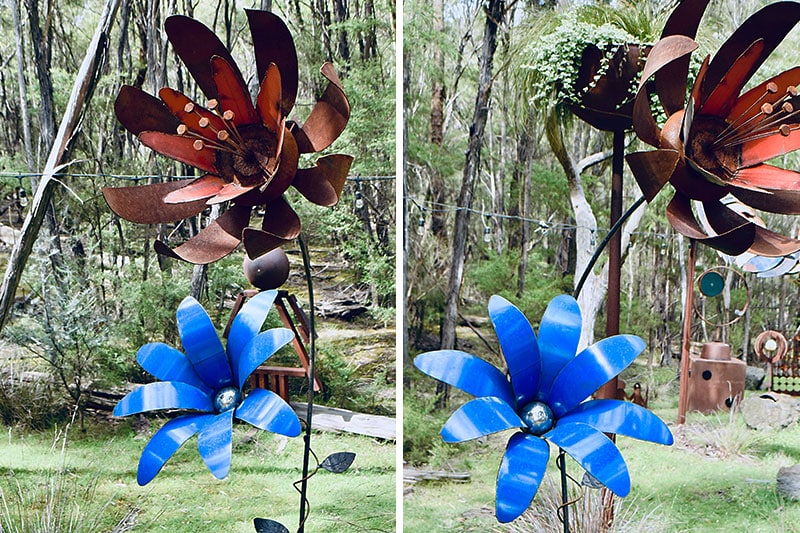 Scrap metal flowers handmade by Tread Sculptures in Melbourne, Australia