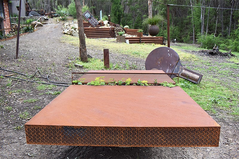 Large sized table tennis made of reclaimed materials by Tread Sculptures in Melbourne, Australia