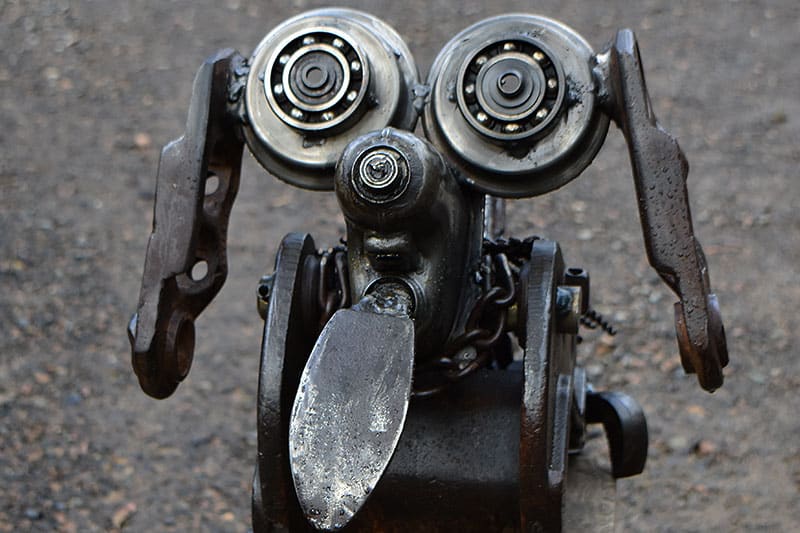 Remarkable scrap metal dog handmade by Tread Sculptures in Melbourne, Australia