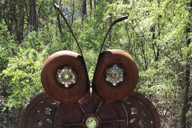 reclaimed material garden art handmade by Tread Sculptures in Melbourne, Australia