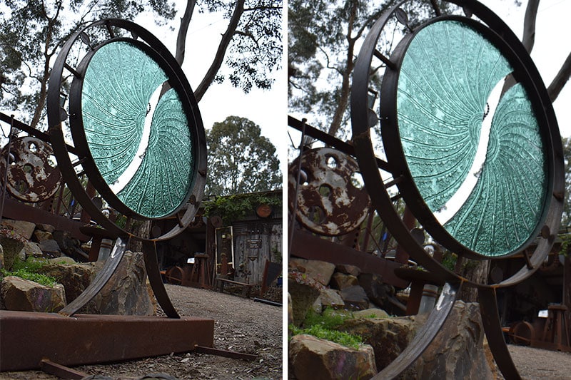 Handmade scrap materials and glass by Tread Sculptures in Melbourne, Australia