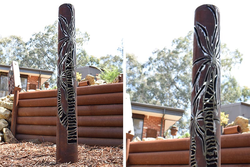 Reclaimed material bollard made by Tread Sculptures in Melbourne, Australia