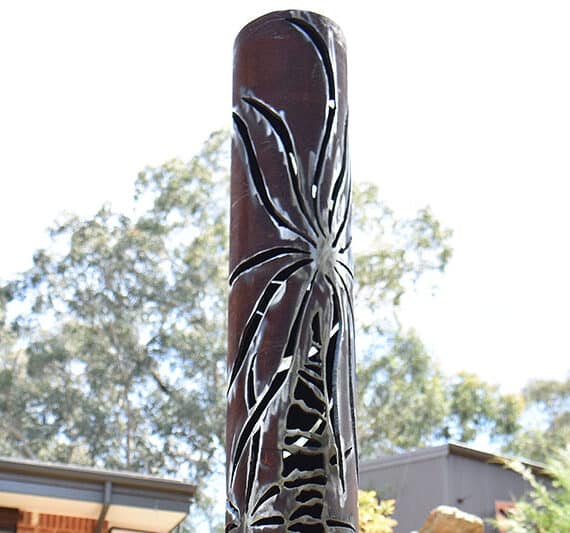 Reclaimed material bollard made by Tread Sculptures in Melbourne, Australia