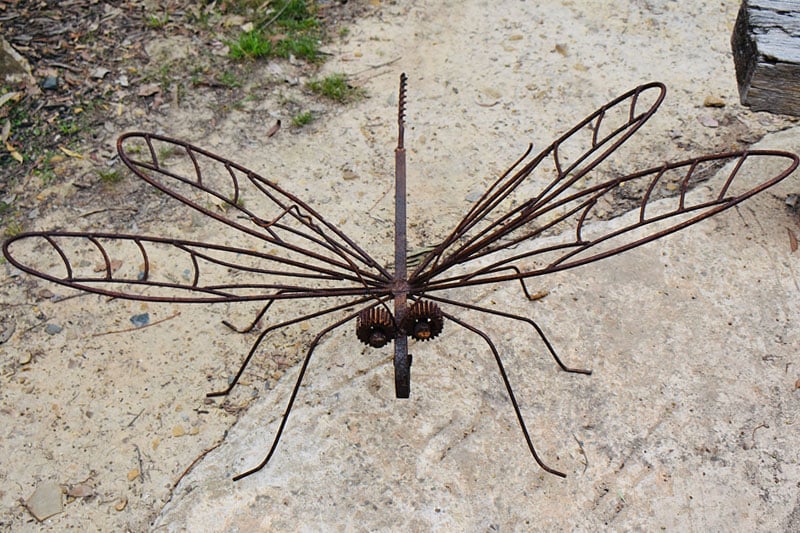 Quirky animal made of reclaimed materials by Tread Sculptures