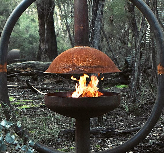 Reclaimed firepit handmade by Tread Sculptures in Melbourne, Australia