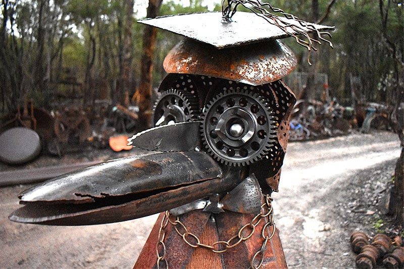 Quirky scrap metal animal handmade by Tread Sculptures in Melbourne, Australia