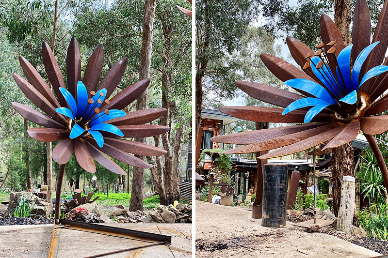 Reclaimed garden art handmade by Tread Sculptures in Melbourne, Australia