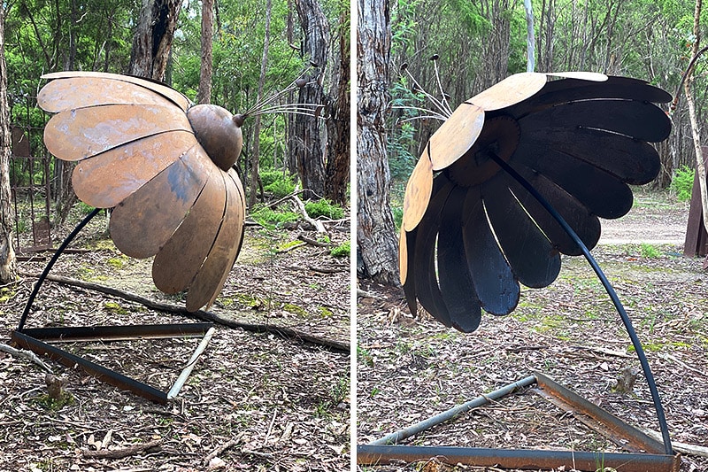 Recycled garden art handmade by Tread Sculptures in Melbourne, Australia