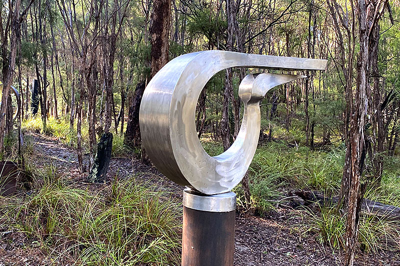 Handmade stainless steel sculptures handmade by Ernst Fries in Victoria, Australia.