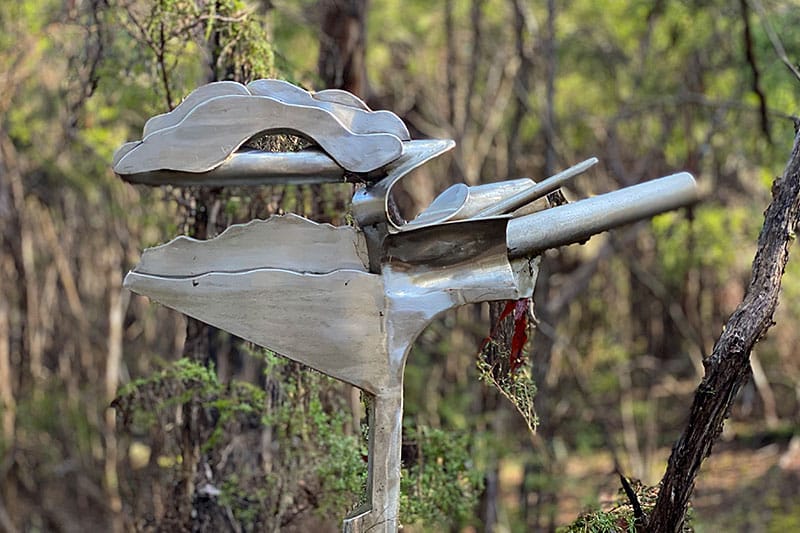 Large-sized scrap metal sculpture handmade by Ernst Fries in Victoria, Australia