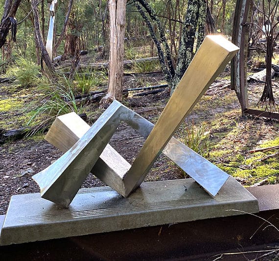 Contemporary reclaimed metal sculpture handmade by Ernst Fries in Victoria, Australia
