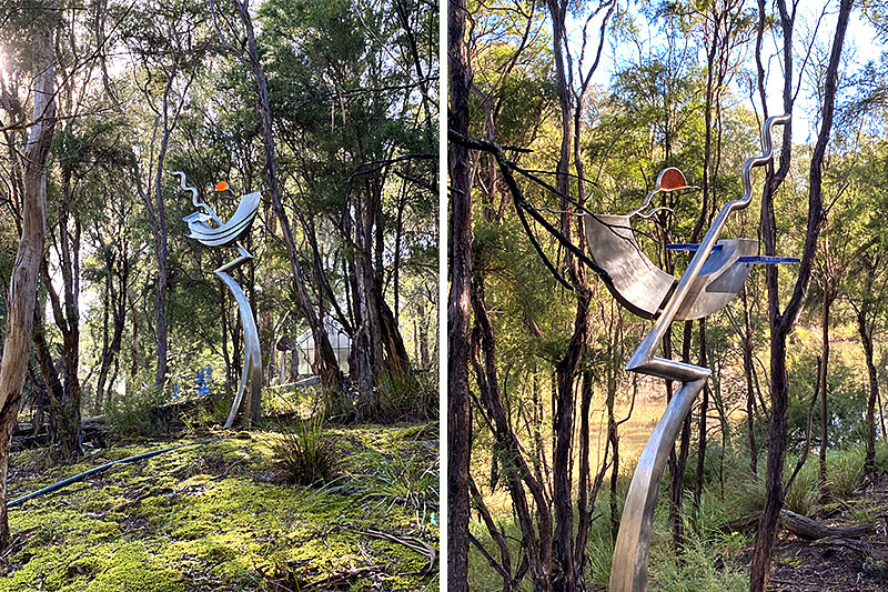 Recycled metal sculpture handmade by Ernst Fries in Victoria, Australia