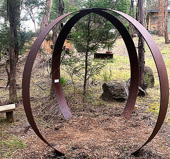 Huge upcycled metal garden gate handmade by Tread Sculptures in Melbourne, Australia