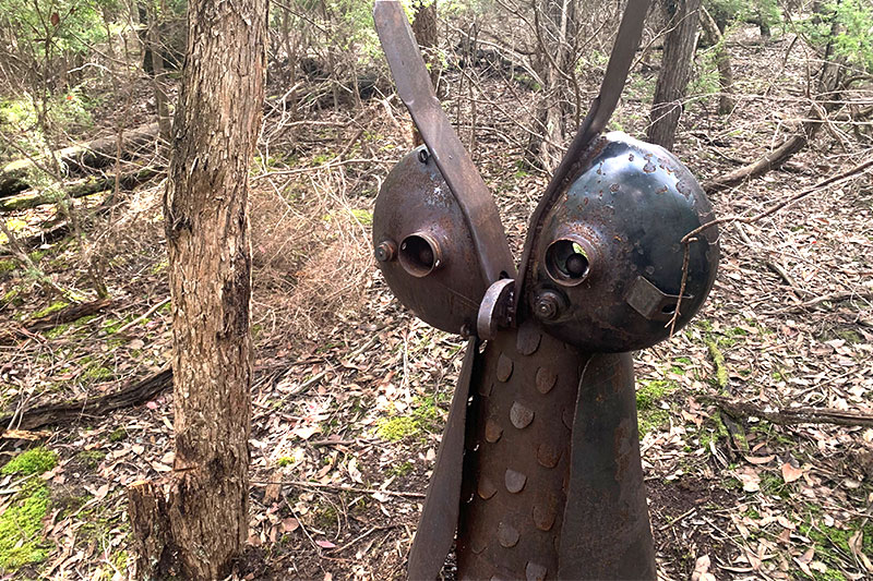 Upcycled metal animal art handmade by Tread Sculptures in Melbourne, Australia