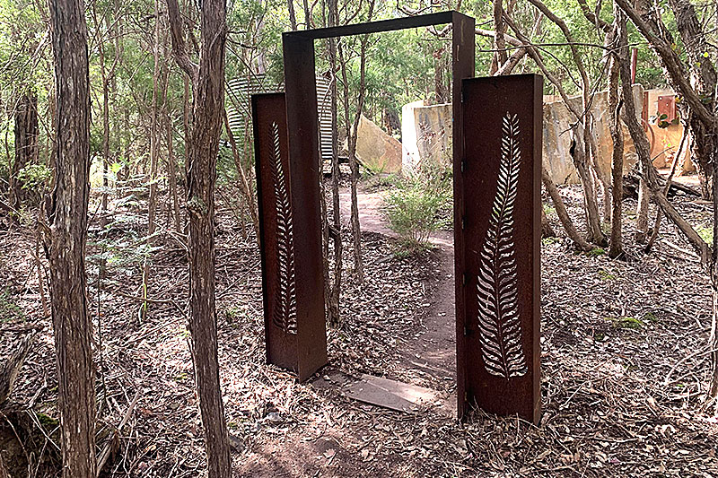 Reclaimed fern gate handmade by Tread Sculptures in Melbourne, Australia