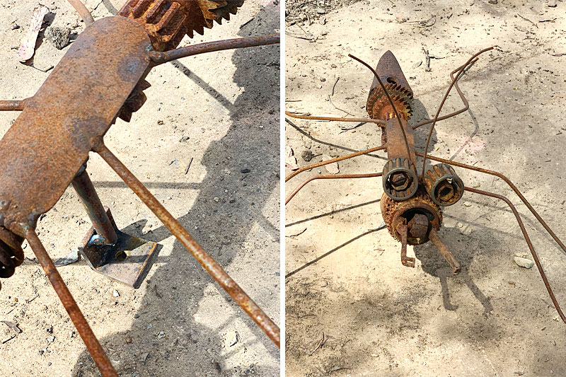 Metal ant sculpture made from recycled materials by Tread Sculptures in Melbourne, Australia