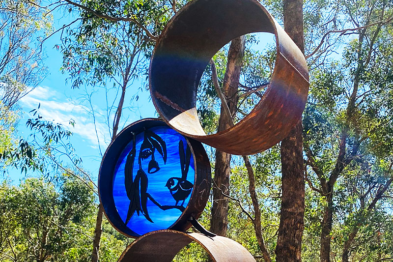 Scrap metal piece made from reclaimed materials by Tread Sculptures in Melbourne