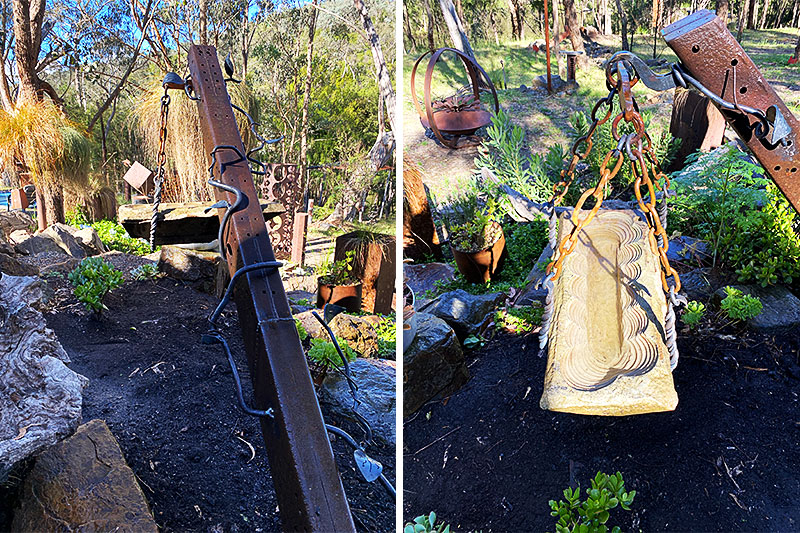Recycled metal garden art handmade by Nillumbik Artists in Melbourne, Australia