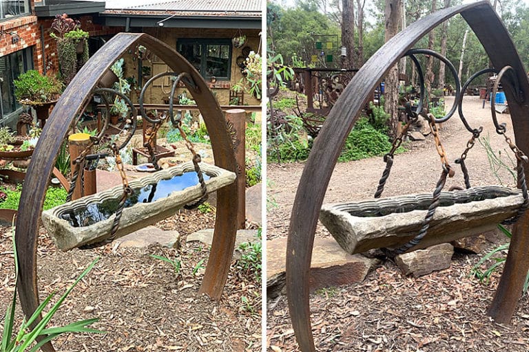 Tread Designs Glass and Metal Modern Bird Baths Australia
