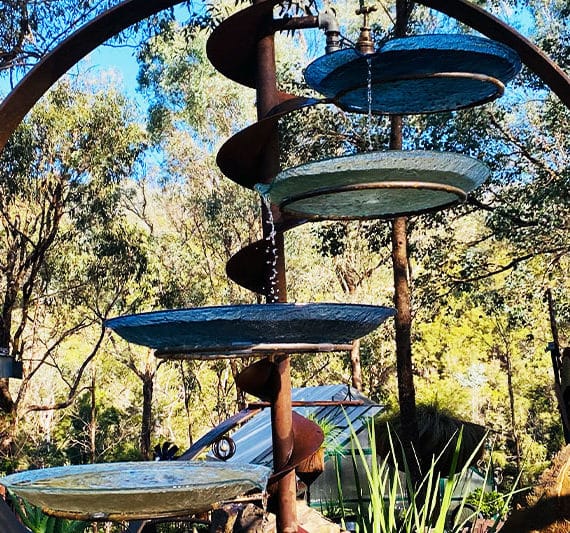 Recycled water birdbaths in Melbourne, Australia