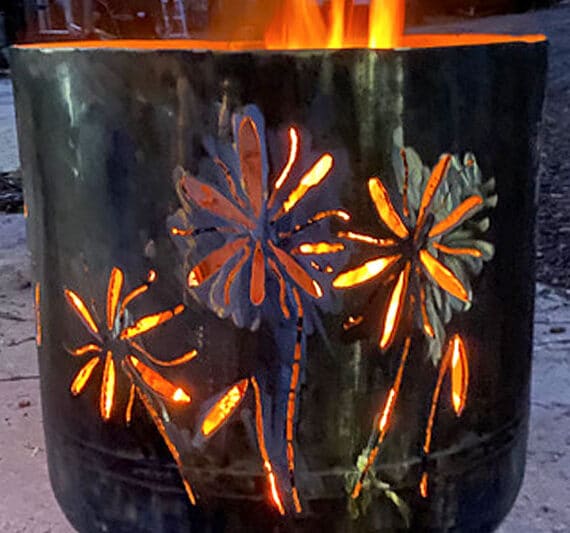 Recycled bespoke firepit handmade in Melbourne, Australia