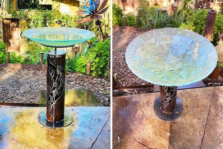 Tread Designs Glass and Metal Modern Bird Baths Australia