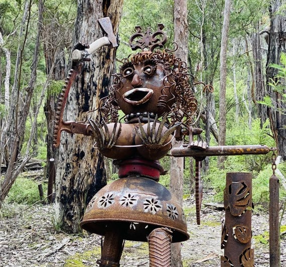 Chantelle the Defender of Drag Queens, upcycled sculpture, Tread Sculptures, Melbourne