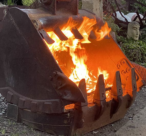 The Hungry Fire Pit, reclaimed steel by Tread Sculptures, Melbourne