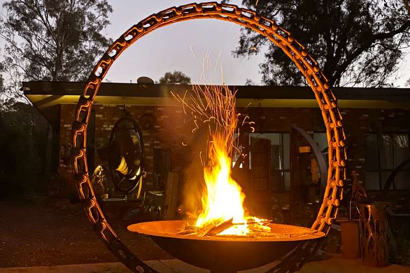 Handmade metal steel firepit
