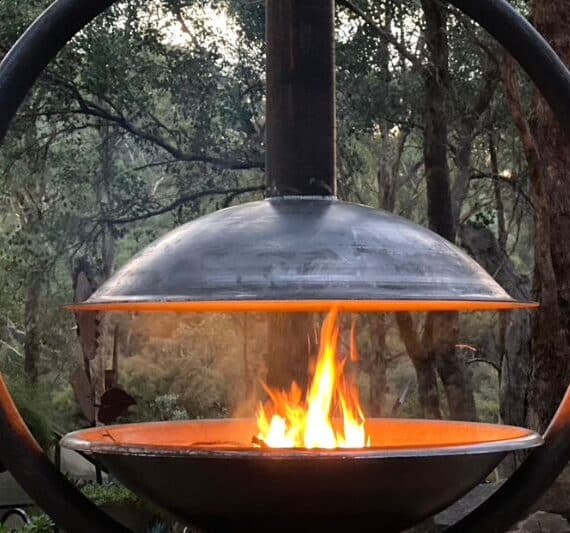 Handmade metal firepit by Tread Sculptures in Melbourne, Australia
