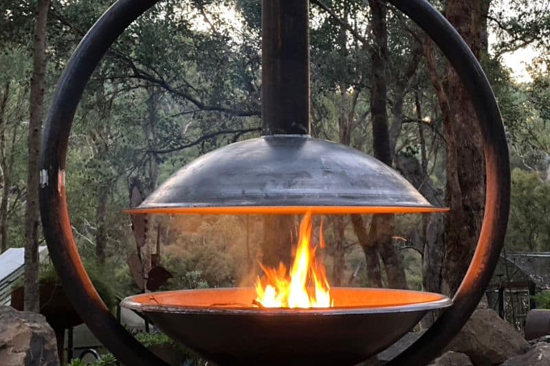 Handmade metal firepit by Tread Sculptures in Melbourne, Australia