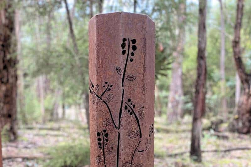 Recycled metal bollard handmade by Tread Sculptures in Melbourne, Australia