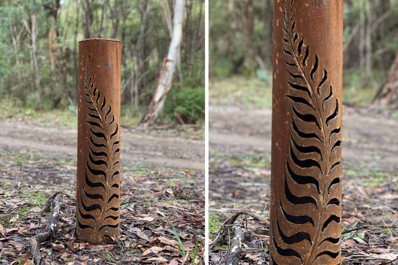 Handmade metal bollard by Tread Sculptures in Melbourne, Australia