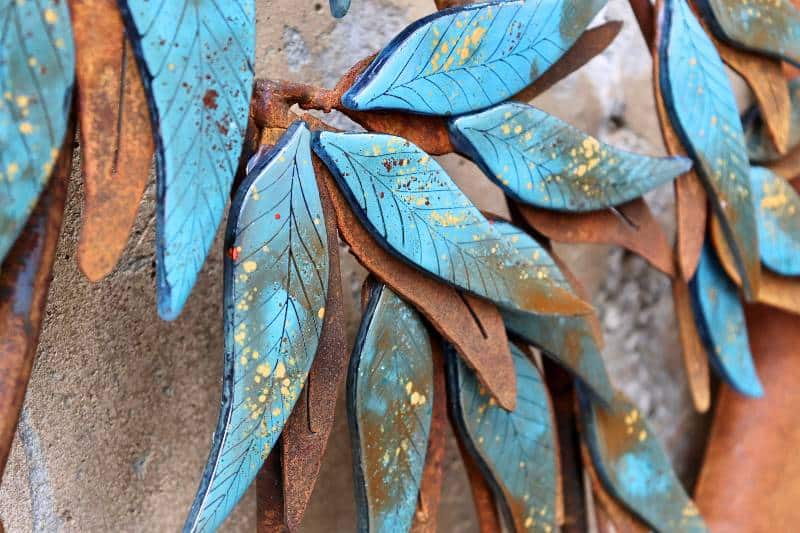 Recycled metal hanging sculpture
