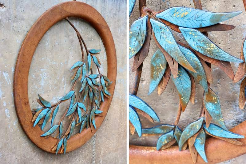 Recycled metal hanging sculpture