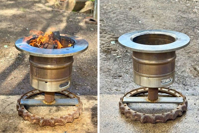 A compact fire pit with full-bodied heat.